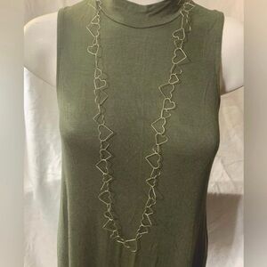 Express Silver Tone Heart Link Necklace Love Valentine Dainty Simple